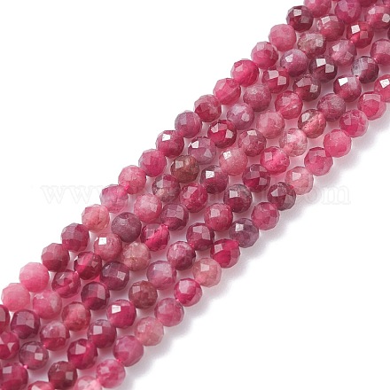 Naturels rouges perles de tourmaline brins X-G-A021-01B-1