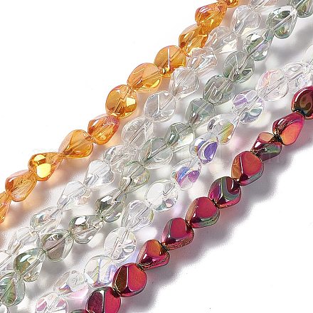 Chapelets de perles en verre électroplaqué EGLA-L038-M-1