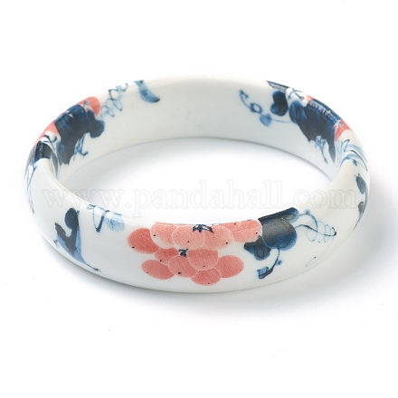 Bracelets en porcelaine imprimés pour femmes à la mode BJEW-J184-02-1