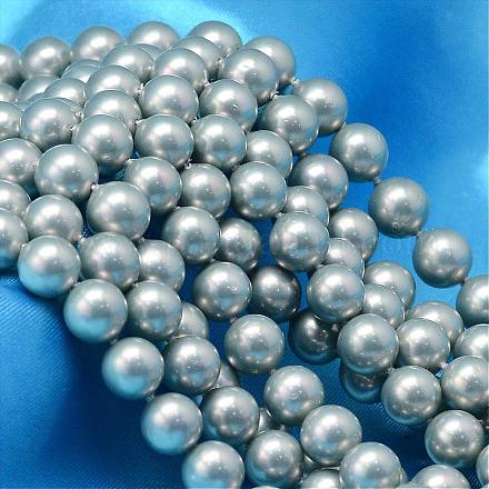 AB Color Plated Shell Pearl Round Bead Strands BSHE-L011-10mm-C005-1