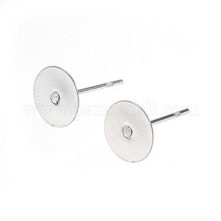 304 Stainless Steel Stud Earring Findings STAS-D448-088P-8mm-1