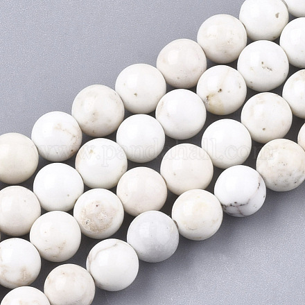 Brins de perles de magnésite naturelle G-S350-6mm-01-1