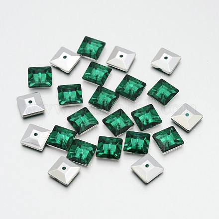 Retour plaqué taiwan carré perles à facettes acrylique strass ACRT-M04-7-01-1