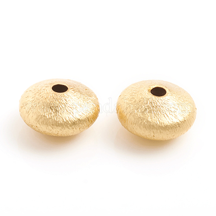 Perles texturées en laiton de style mat KK-L155-10B-1