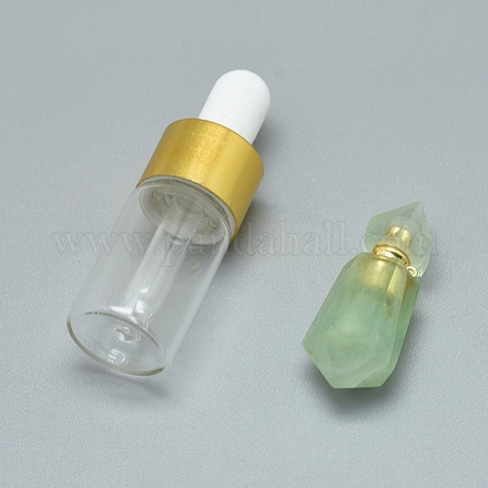 Anhänger aus facettierter natürlicher australischer Jade zum Öffnen für Parfümflaschen G-E556-12C-1