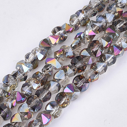 Chapelets de perles en verre électroplaqué EGLA-S179-02B-D03-1