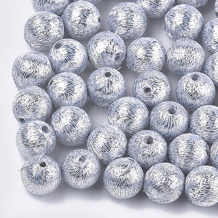Mit Polyesterfaden überzogene Perlen WOVE-T009-14mm-06-1