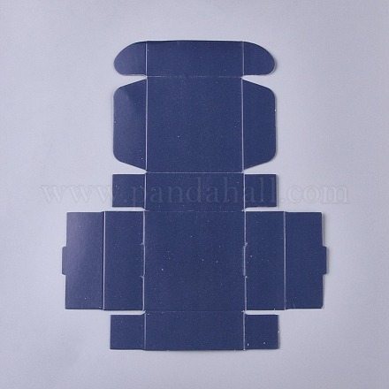 紙石鹸箱  正方形  マリンブルー  展開：24x20.2cm CON-WH0068-64-1
