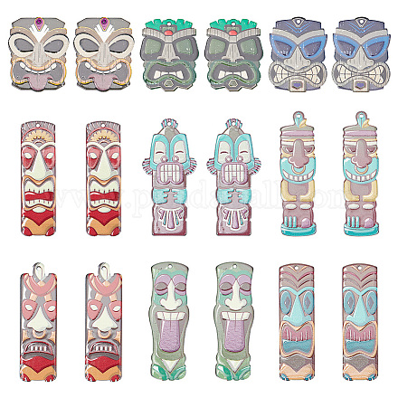 Gomakerer 18 pièces 9 ensembles de pendentifs en acrylique de style MACR-GO0001-01-1