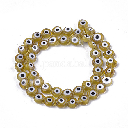 Chapelets de perles vernissées manuelles LAMP-S191-02B-07-1