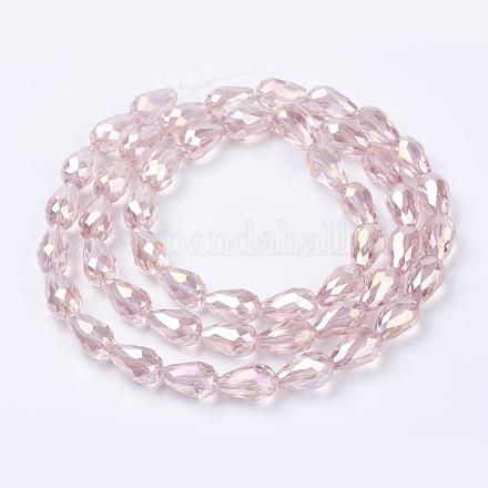 Chapelets de perles en verre électroplaqué EGLA-D015-15x10mm-23-1