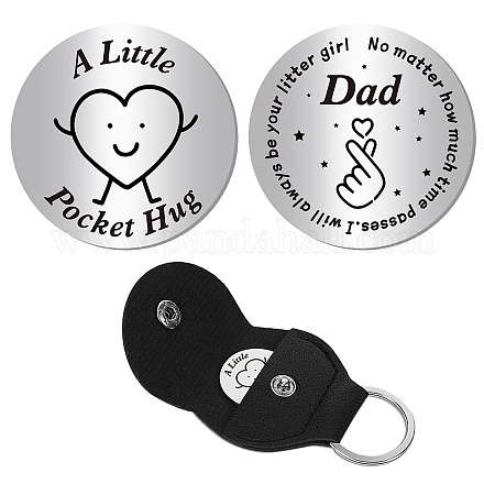 Creatcabin pocket hug token kit per la creazione di portachiavi ricordo a lunga distanza DIY-CN0002-67A-1