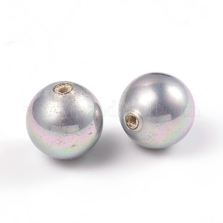 Round Half Drilled Shell Pearl Beads BSHE-N004-8mm-21-1