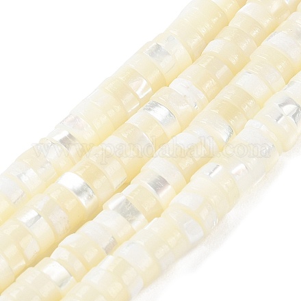 Fili di perline di conchiglia trochus naturale BSHE-E030-09A-01-1