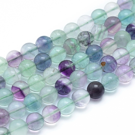 Chapelets de perles en fluorite naturel G-G823-03-10mm-1