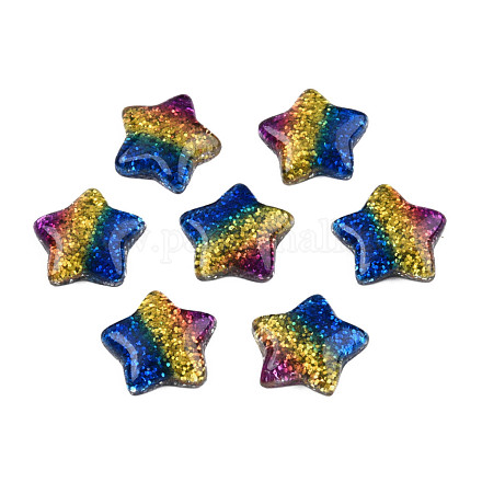 Cabochons de la resina del arco iris CRES-Q197-46-1