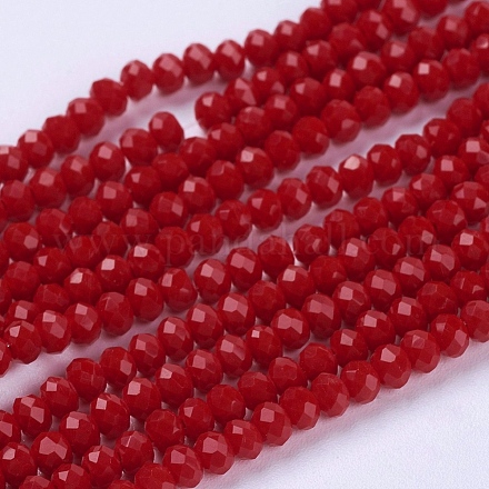 Chapelets de perle en verre opaque de couleur unie GLAA-F077-A01-1