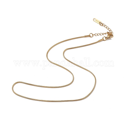 Placage ionique (ip) 304 collier de chaîne de serpent rond en acier inoxydable pour hommes femmes NJEW-K245-016C-1