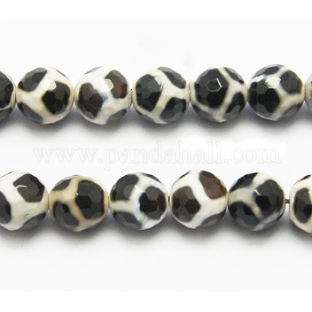 Tibetan Style Turtle Back Pattern dZi Beads X-G-H1454-1A-1