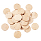 Wood Pendants, Flat Round, BurlyWood, 34.5x3.5mm, Hole: 1mm, 50pcs/set