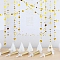 Round & Star Paper Hanging Streamers, for DIY Shimmer Wall Backdrop, Festive & Party Decoration, Gold, 2000mm