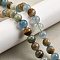 Natural Blue Calcite Beads Strands, Round, 10mm, Hole: 0.8mm, about 39~40pcs/strand, 15.43~15.59''(39.2~39.6cm)