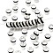 Brass Grade A Rhinestone Spacer Beads, Straight Flange, Rondelle, Silver, Jet, 6mm, Hole: 1mm
