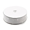 Polyester Ribbon, Heart Pattern, for Garment Accessory, Light Grey, 1 inch(25mm), about 20.00 Yards(18.29m)/Roll