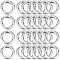 1 Box 30Pcs Silver Spring O Rings Round Carabiner Clip Circle Zinc Alloy Small Smooth Open 20mm Inside Diameter Gate Rings for Purse Keychain Lanyard Bags Making Supplies DIY Craft Accessory