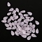 5Pcs Transparent Glass Beads, Top Drilled, Teardrop, Misty Rose, 14x8mm, Hole: 1mm, about 5pcs/bag, 1bag/set