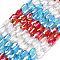 Electroplate Glass Beads Strands, Rectangle, Faceted, Red, 7x4x3mm, Hole: 0.8mm, about 60~61pcs/strand, 15.75''~16.02''(40~40.7cm)