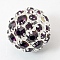 Brass Rhinestone Beads, Grade A, Round, Mauve, 20mm, Hole: 2.5mm