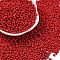 8/0 Baking Paint Glass Seed Beads, Round Hole, Teardrop, Red, 3x2mm, Hole: 1mm, about 18750pcs/pound