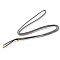 2.5MM Adjustable Braided Nylon Cords Necklace Making, with Golden Brass Finding, Silver, 27.56 inch(70cm)