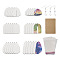 DIY Sublimation Dangle Earring Making Finding Kits, Including Density Board Blank Heat Transfer Earring Pendants, Cardboard Display Cards, Iron Earring Hooks, White, 216Pcs/set