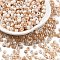 Glass Seed Beads, AB Color, Rondelle, Navajo White, 4x3mm, Hole: 1.2mm, 20g/bag