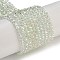 Electroplate Glass Beads Strands, Pearl Luster Plated, Faceted, Bicone, Pale Turquoise, 4x4x3mm, Hole: 1mm, about 149pcs/strand, 12.2~12.6''(31~32cm)