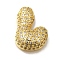 Brass with Cubic Zirconia Pendant, Letter L, Letter L, 22x16x7mm, Hole: 4mm