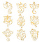 OLYCRAFT 9pcs 1.6x1.6 Inch Elephant Pattren Metal Stickers Self Adhesive Gold Stickers Ganesha India Elephant Metal Gold Stickers for Scrapbooks DIY Resin Crafts Phone Water Bottle Decor
