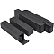 Paper Cardboard Boxes, Essential Oil Packing Box, Gift Box, Rectangle, Black, 14.1x3.1x3.1cm, Unfold: 22.4x6x0.15cm