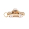 Brass Pendants, Taxis, with Jump Ring, Mixed Color, 23x9x11mm, Hole: 4mm
