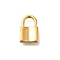 Ion Plating(IP) 304 Stainless Steel Charms, Padlock Charm, Real 18K Gold Plated, 12.5x8.5x3mm, Hole: 4x4mm