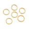 Brass Open Jump Rings, Round, Long-Lasting Plated, Lead Free & Cadmium Free, Rack Plating, Real 24K Gold Plated, 18 Gauge, 9.3x1mm, Hole: 7.5mm