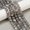 Natural Grey Moonstone Beads Strands, Round, 10mm, Hole: 1mm, about 38pcs/strand, 15.35''(39cm)