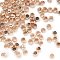 Brass Crimp Beads, Rose Gold, 2.5x1.8mm, Hole: 1.5mm
