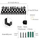 鉄メダルホルダーフレーム  20フックメダルディスプレイハンガーラック  ネジ付き  ブラック  メダル  130x400mm  穴：5mm ODIS-WH0028-102-2
