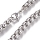 Bracelets à chaînes carrées en 304 acier inoxydable BJEW-I274-10S-2