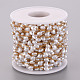 Chaînes en perles d'imitation imitation plastique abs faites main STAS-T052-39G-3