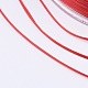 フラット弾性クリスタルストリング  弾性ビーズ糸  ストレッチブレスレット作り用  レッド  1x0.5mm  約87.48ヤード（80m）/ロール EW-F007-06-4