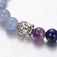 Étirer bijoux bouddhiste multicolores bracelets de pierres précieuses de chakra BJEW-JB01687-02-2